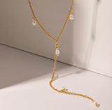 Pearl Tassel Y Shape Necklace