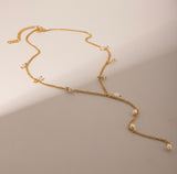 Pearl Tassel Y Shape Necklace