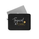Tropical & Chic (Black) - Laptop Sleeve