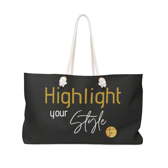 Highlight your Style (Black)- Weekender Bag