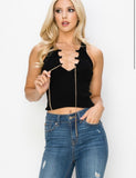 BLACK TOP WITH CHAIN